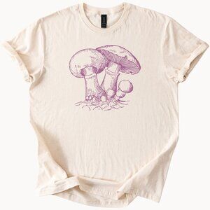 Fungi Tee Mushroom Graphic Shirt Botanical Nature Top